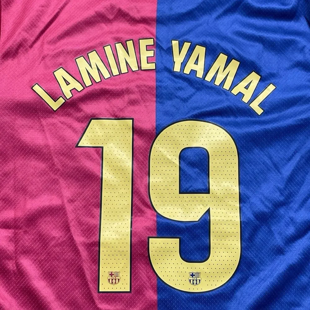 Nike Youth Size 24 UCL Home FC Barcelona Match Lamine Yamal Jersey CD0699-100